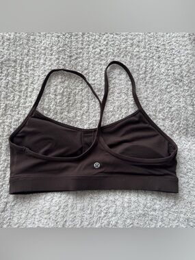 lululemon athletica Dark Brown Flow Y Nulu Bra